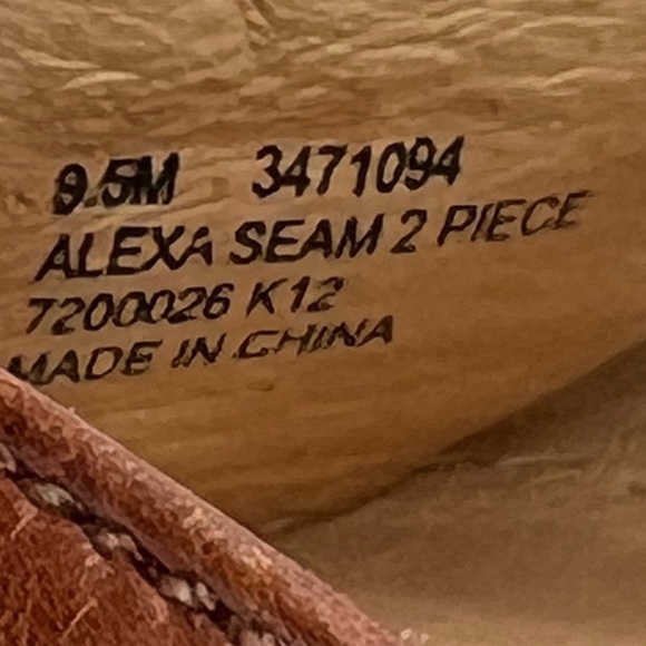 Frye Brown Leather Alexa Seam 2 Piece Wedge Platform Sandals Size 9.5 Women's - Picture 2 of 7